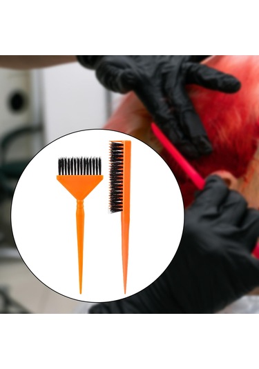 Suntek 2 Parça Saç Boyası Boyama Kiti Alay Fırçası Turuncu