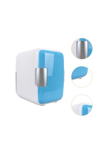 Suntek Mini Kişisel Buzdolabı Kompakt 12v Ofis Ev Kabin Mavi