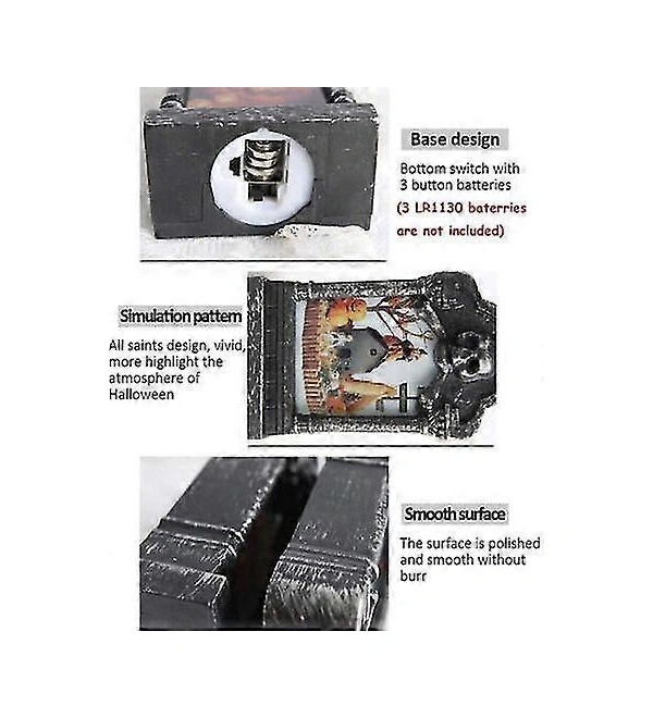 Cadılar Bayramı Jack O'lantern Mezar Taşı Işığı Küçük Mezar Taşı Led Sahne Düzeni Bar Düzeni Dekoratif Aksesuarlar Diğer