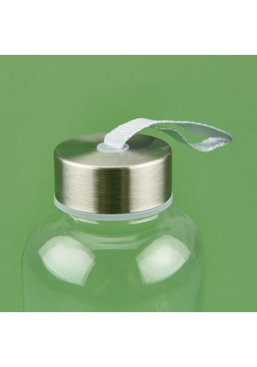 Tohana H2o Peluş Kılıflı Cam Matara - Siyah / Şeffaf - 600 Ml Siyah / Şeffaf