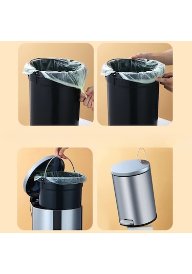 Hightower Ldq Paslanmaz Çelik 9.5l Altın Çöp Kovası, Pedallı, Sessiz Kapak, İç Mekan Kullanımı Altın Rengi