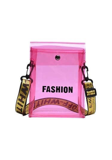 Gülen Yüz Çocuk Çantası Kore Tarzı Moda Göğüs Çanta Rahat Crossbody Çanta Pembe