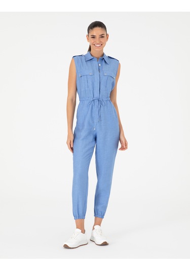 Pierre Cardin Kadın Mavi Tulum Dokuma 50284603-vr249 Mavi