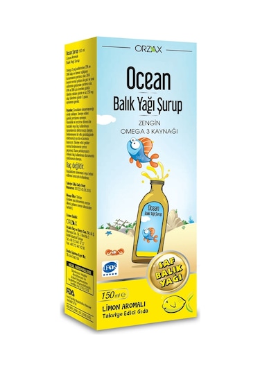 Ocean Balık Yağı Şurup Limon Aromalı 150 ML