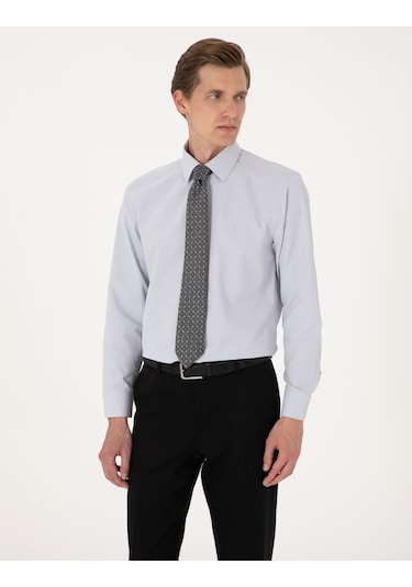 Pierre Cardin Erkek Açık Gri Gömlek Basic 50316734-vr001 Açık Gri