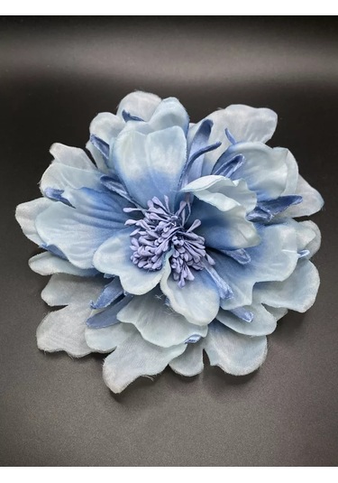 Amely Rid Kumaştan Büyük Çiçek Fiyonk Broş Tokalı 256857116 Açık Mavi