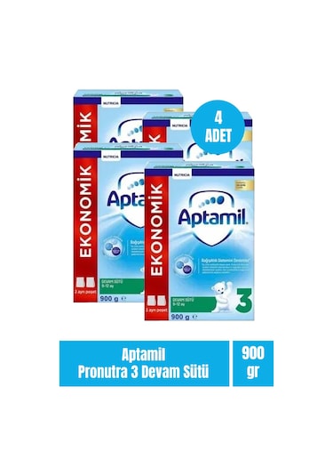 Aptamil 3 Devam Sütü 900 G 4 Adet