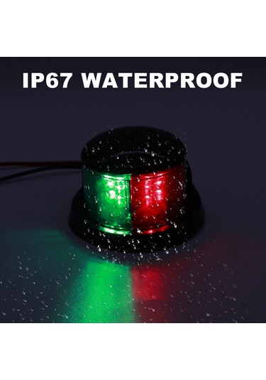 Padalink "yüksek Görünürlüklü Led Deniz Navigasyon Işığı - Kırmızı Ve Yeşil, Ip67 Su Geçirmez, 12v"