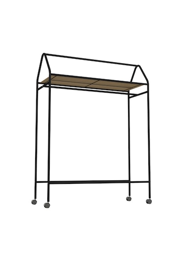 Metallica Concept Tekerlekli Home Hanger Askılık Ayaklı Askılık Siyah