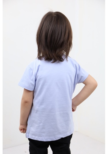 Toontoy Erkek Çocuk Jet Baskılı Tişört Mavi