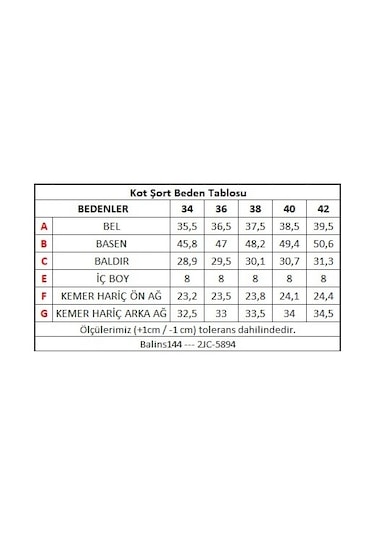 Balins Kadın Kot Şort Asit Yıka -2jc/5894.asit Yıka Siyah
