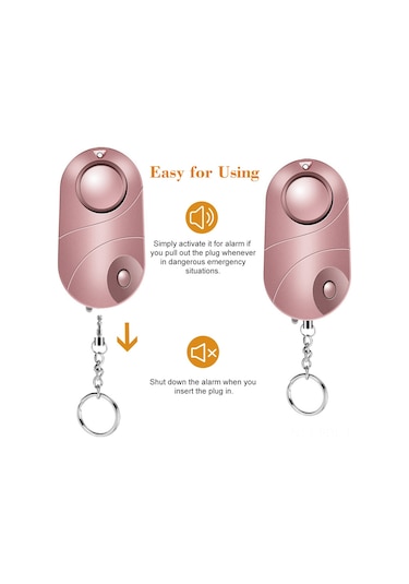 Padalink Zq-017 Pembe Kişisel Acil Alarm: 120-130db Ses Ve Aydınlatma Fonksiyonu, Abs Malzeme, 3 Lr44 Pil Dahil