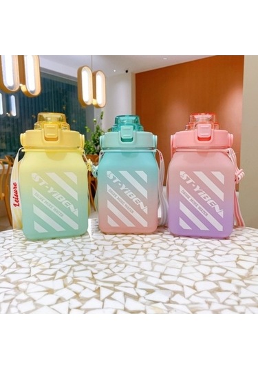 Novahub Yb0715 Bpa-free Fda 1500 Ml Sarı Su Şişesi Motivasyonlu Tasarım 615