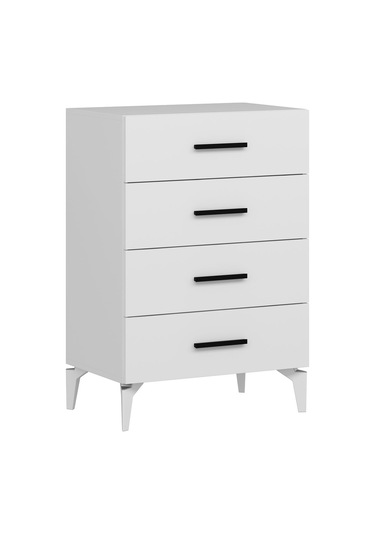 Kale Ayaklı Şifonyer 4ç - Beyaz