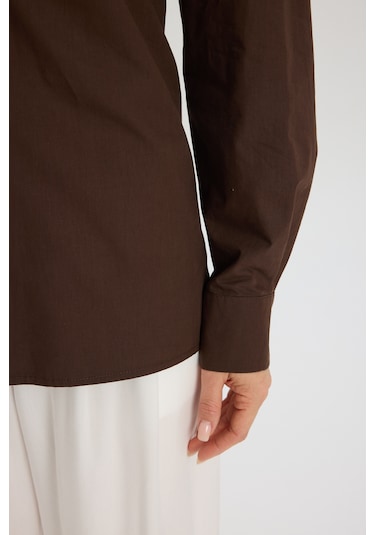 Mai Studios Co. Lira Oversize Kahve Gömlek Kahve
