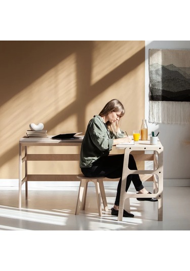 Woodesk Valencia Ahşap Çalışma Masası, Natural Renk Cpt4631-125 Naturel