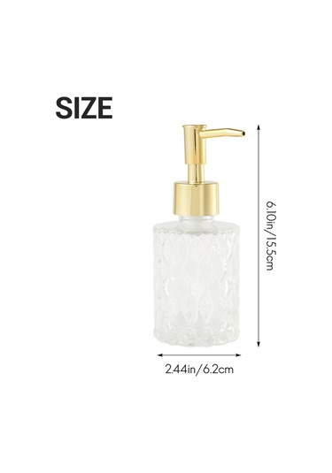 Xurunkeji Çok Amaçlı Mesa Sabunluk Kolay Temizlenebilir Cam Sabun Pompası Dağıtıcı Mutfak Ve Banyo İçin Mükemmel Altın Altın