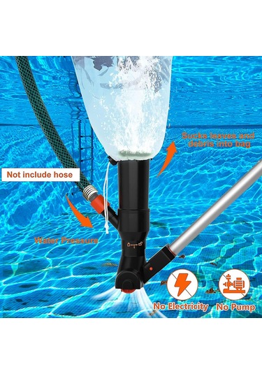 Xindoker Yerüstü Havuz Süpürgesi - 48 İnç Alüminyum Çubuk, Fırça, Kilitli Tasarım Ve Ağı İle Kolay Toprak Temizleme