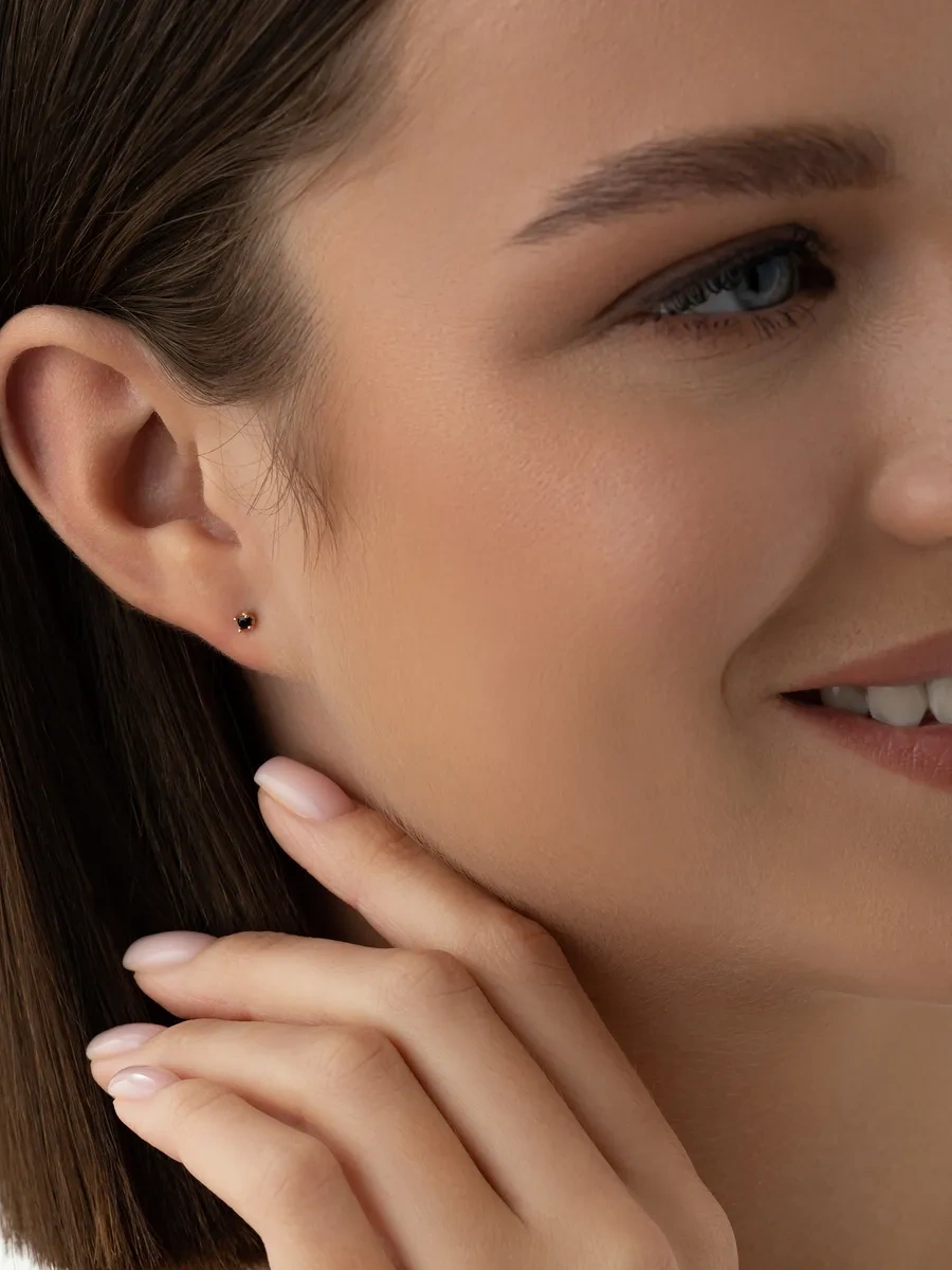 925 Lıght Altın Kaplama Küpe Gümüş Takılar 209172683 Siyah