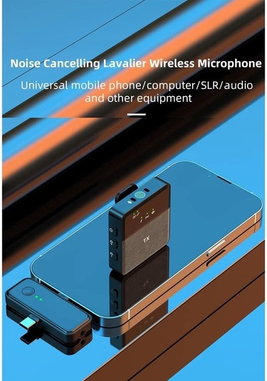 Yaka Mikrofonu Kablosuz Mikrofon Kamera Röportajı İçin Kablosuz