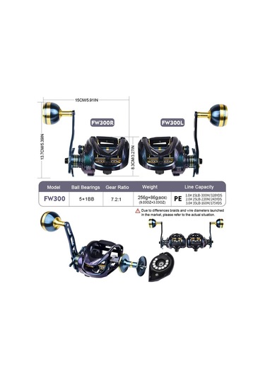Motion003 Proberos Su Damlası Balık Makarası Sol El 5+1bb Bilyalı Rulman 7.2:1 Dişli Oranı 12kg Çekme Gücü Tatlı Tuzlu Su