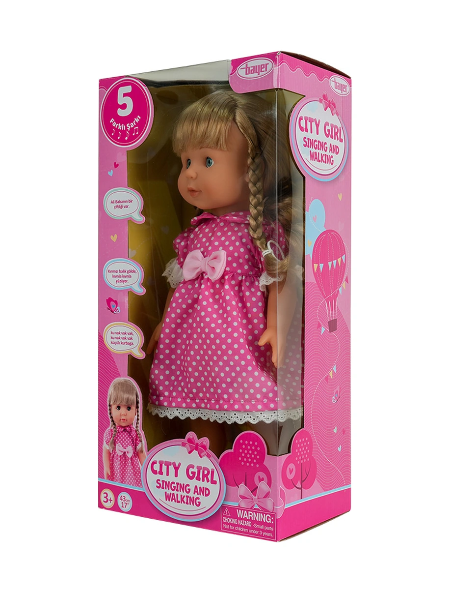 City Girl Şarkı Söyleyen Ve Yürüyen Bebek 43 Cm