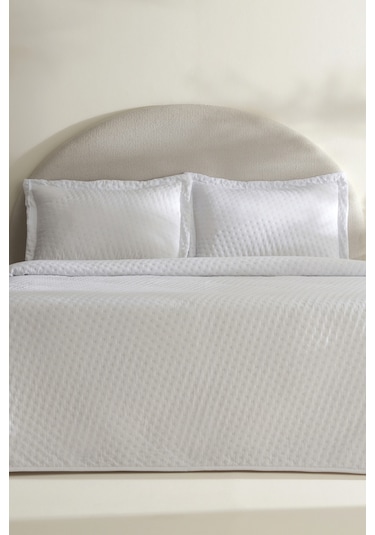 Karaca Home Breeze Soft Yatak Örtüsü Çift Kişilik Offwhite Beyaz