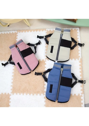 Elmpaly Küçük Köpekler İçin Mavi Xs Kışlık Yumuşak Tulum Kapüşonlu Ayarlanabilir