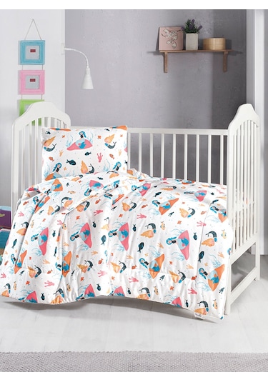 Menderes Home Lanotte Ranforce Bebe Nevresim Takımı Denizkızı