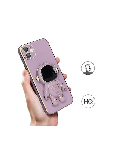 İphone 11 Kılıf Astronot Seri Stant Silikon Kapak