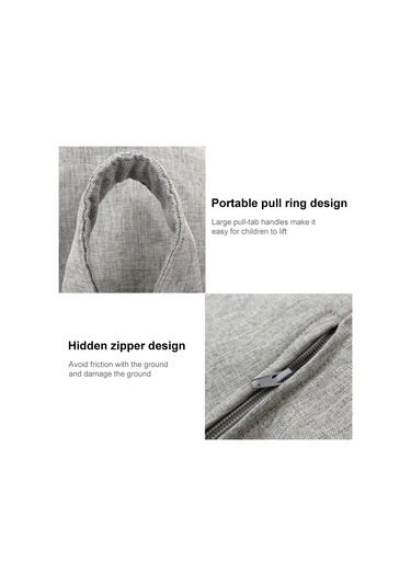 Sones Lazy Sofa Bean Bag Koltuk Kumaş Kılıfı, Boyut: 100 X 120cm Sarı