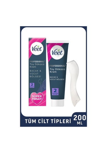 Veet Professional Tüy Dökücü Krem Tüm Cilt Tipleri İçin 200 Ml
