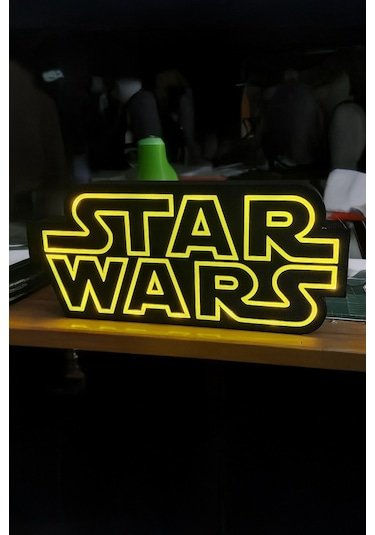Gri Renkli Star Wars Temalı Dekoratif Led Aydınlatma Çok Renkli