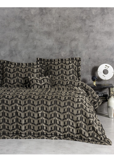 Cotton Box Smart Çift Kişilik Yatak Örtüsü Bertha Antrasit