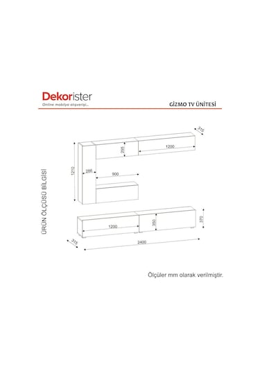 Dekorister Gizmo Tv Ünitesi Beyaz