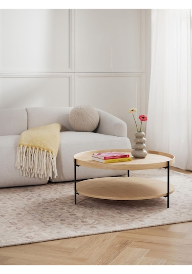 Renee, Yuvarlak Modern Orta Sehpa, Natural