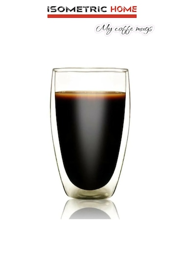 Çift Camlı Çift Cidarlı Bardak 500 Ml Şeffaf