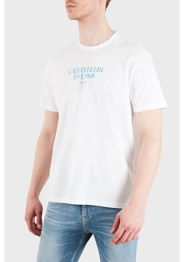 Calvin Klein Erkek T Shirt Lv14rf804g Yaf Beyaz