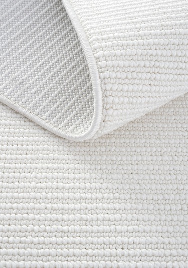 Cool Halı Olinda 1101 Beyaz Mutfak Halısı Bukle Dokuma Tezgah Önü Leke Tutmaz İskandinav Yolluk Halı