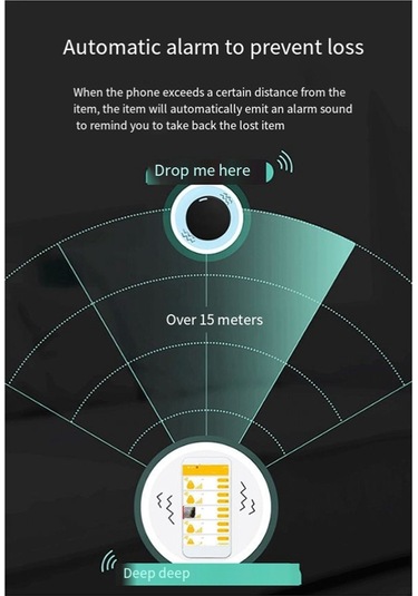 Anjiexun Paket Mini Gps İzleyici Bluetooth 5.0 Kayıp Önleyici Cihaz A