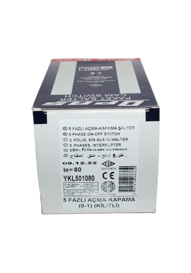 OPAŞ 5X80A 0-1 Kilitli Şalter