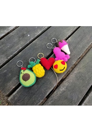 AVOKADO Amigurumi anahtarlik