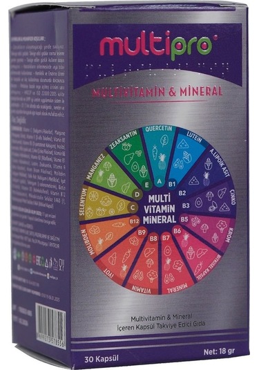 Multipro Multivitamin Ve Mineral 30 Kapsül