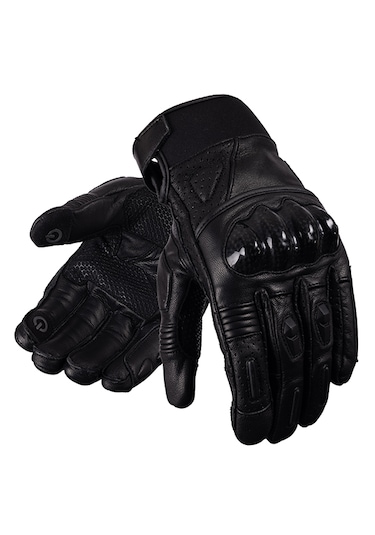 Pd921 Deri Karbon Korumalı Motosiklet Eldiveni Premium, Kaymaz, Dayanıklı