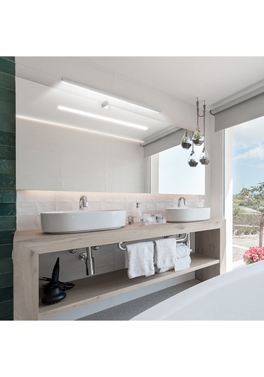 Geeksen Modern Led Aynalı Banyo Aydınlatma Lambası - 60cm, 8w, 6000k Beyaz Işık, Ip44 Suya Dayanıklı Beyaz