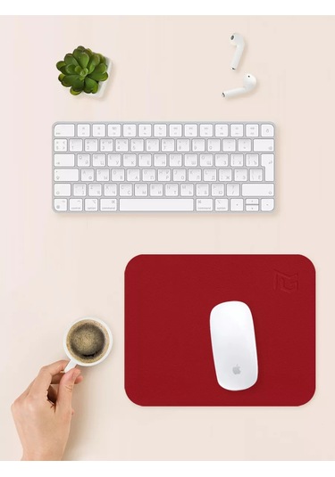 Gimarz Küçük Deri Kırmızı Fare Altlığı 213412120