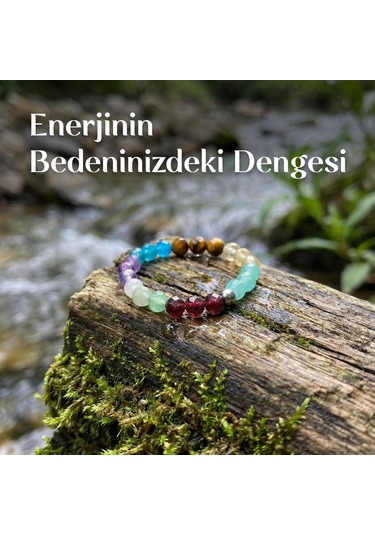 Çakra Taşlı Lastikli Yüzük 3.5 MM Renkli