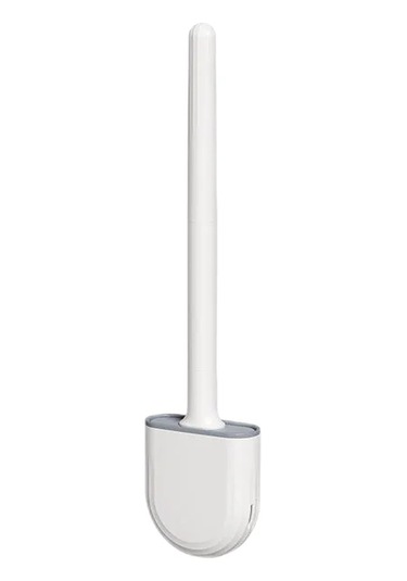 Liangmei 1 Duvara Asılan Uzun Saplı Tuvalet Fırçası, Silikon Ahşap