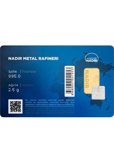 Tuğrul Kuyumculuk  24 Ayar Külçe Altın 2.5 G