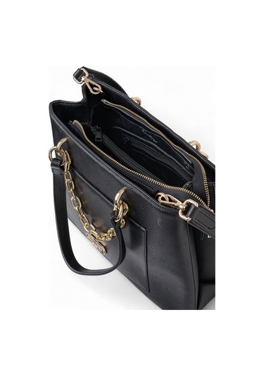 Pierre Cardin Logo Detaylı Siyah Kadın El Çantası 05pc25k101-p Siyah